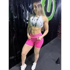 kit 3  shorts  + 3 croped fitns academia shen