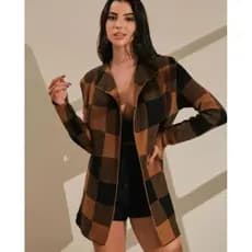 Casaco xadrez kimono