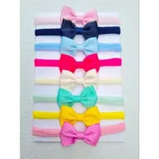 Kit 8 Lacinhos: Faixinhas para bebê menina macias e Confortáveis para RN de 0 a 2 Anos.