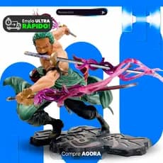 ⚔️ Action Figure Roronoa Zoro 11cm Figura de ação – One Piece Anime PVC Colecionável Ultra Detalhado 💚🔥