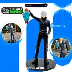 Action Figure Satoru Gojo 19cm Jujutsu Kaisen Boneco Ação Anime Colecionável Detalhado Premium Top +