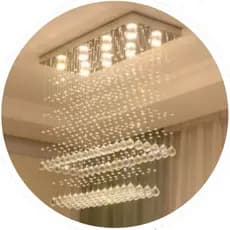Lustre De Cristal Legítimo Retangular, Efeito Torre