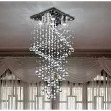Lustre De Cristal Legítimo Base 38x38 Cm, Cruzado
