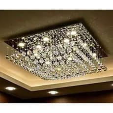 Lustre De Cristal Legítimo Plafon, Alto Brilho Com Lâmpadas