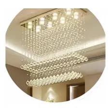 Lustre De Cristal Legítimo, Retangular Sala De Jantar/estar