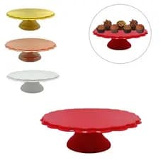 Boleira Babado Suporte Para Bolos Doces Decoração De Festa 22cm