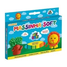 Massinha De Modelar Soft Utiguti Com 12 Cores- 180g