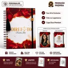 Caderno Exclusivo Personalizado | Criação de Arte ou Envio de Logotipo/Foto | A5 e Universitário