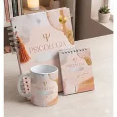 Caderno Psicologia Personalizado com Nome | A5, Universitário ou Kit Completo