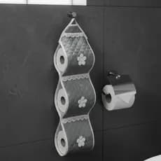 Kit Com 2 ou Avulso  Porta Papel Higiênico  Matelado Ultrassônico Com Espaço Para 3 Rolos