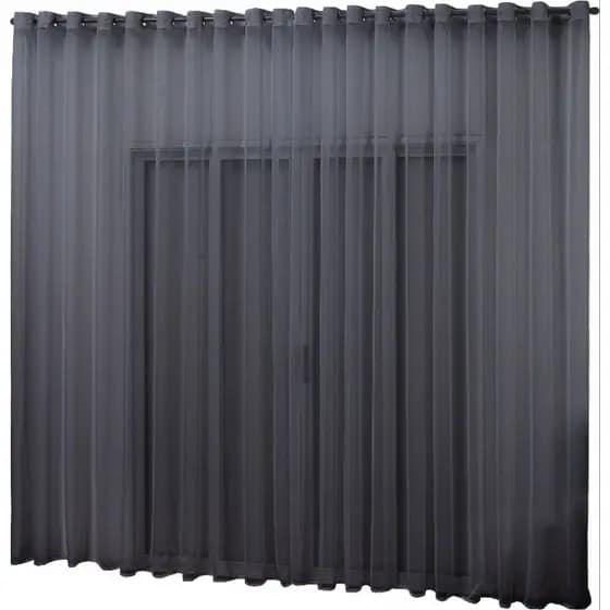 Cortina Para Sala ou Quarto de Voil Preto Cortina de Voal Preto 4,00x2,80 Cortina 4 metros Para Sala Ou Quarto Cortina