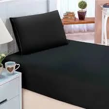 Lençol Solteiro Avulso Preto Com Elástico