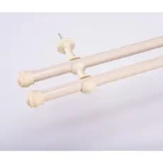 Kit Varão Duplo 3m 19mm Com Ponteiras (Podem Variar)/ Varão Para Cortina 3m Para Sala - Quarto Varão