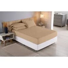 Kit Com 3 Peças Capa de Colchão + 2 Portas Travesseiros Cama Casal Padrão 3 Peças Capa Cores