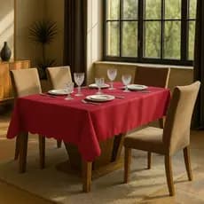 Toalha De Mesa 4 Lugares Cadeiras Vermelho Verde Branca Natal Oxford Tecido