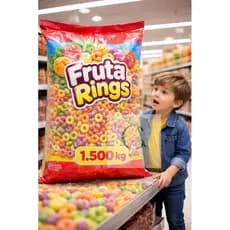 SUCRILHO E CEREAL TAMANHO FAMÍLIA froot loops, colorido.1,500 kg grande tamanho,GIGANTE NO SABOR