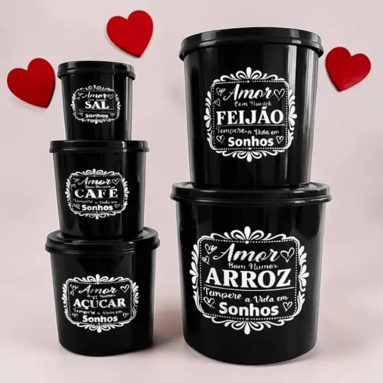 kit de mantimento  peças decorado redondo para cozinha