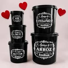 kit de mantimento  peças decorado redondo para cozinha
