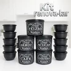 KIT JOGO DE MANTIMENTO POTES 5 2L + 10 BOWL 600ML , ECONOMICO 2L