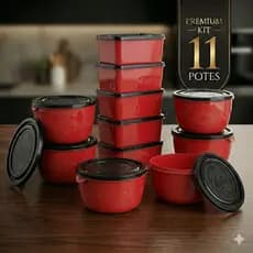 kit potes tapoer vasilha BOLL  MARMITA  11 peças