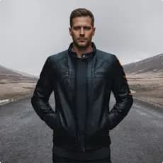 Casaco De Couro Masculino Slim Resistente Frio Inverno
