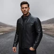 Jaqueta De Couro Masculino Slim Resistente Frio Inverno