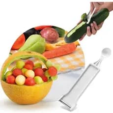 kit 3 Descascador de legumes e boleador praticidade para seu dia dia