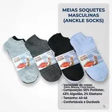 kit 15 Pares de Meias Soquete Msc/ Kit com 5,10,15 pares você escolhe na variação.