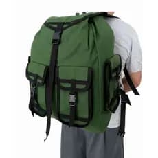 Mochila em Lona encerada 45litros c/ Cinta abdominal e Cinta peitoral