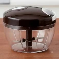 Processador Manual Triturador Fatiador Picador Alimentos 3 Lâminas Inox 500ml Multiuso