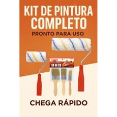 Kit de Pintura Completo ou unidades ( kit 2 Rolos de 4” e 10” + 3 Pincéis) Parede e Reforma