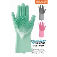 Luvas de Silicone Multiuso para Limpeza - Resistente ao Calor e Fácil de Limpar
