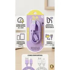 Cabo Lightning iPhone Carregador Rápido 3A 25W USB para iPhone 5 6 7 8 X 11 12 13 14 iPad Resistente