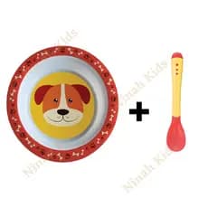 Tigela Sobremesa Bebê Infantil e Colher Termosensivel Silicone DIVERSOS PERSONAGENS Escolha o seu Favorito