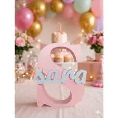 Letra Decorativa Personalizada, Decoração, Nome para Festa de Aniversario, Seu nome personalizado - Sara Presentes