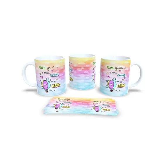 Caneca Sublimação Motivacional, Bem estar, Religioso, Motivação + Chaveiro efeito Tricô - CM13 Sara Presentes
