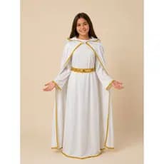 Fantasia de Nossa Senhora de Fátima, Capa Branca + Cinto dourado + Túnica Branca, Fantasias de Santas Católicas