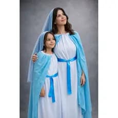 Fantasia da VIRGEM MARIA  do infantil até o plus size, Fantasia de Santa, Fantasia de Nossa Senhora das Graças