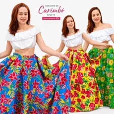 Saia Carimbo, , Saia Cigana, Saia Roda,Conjunto com Blusa