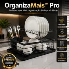 Escorredor De Louças Duplo 2 Andares Preto Fosco Porta Talheres Organizador De Pia Cozinha Moderna Alta Ca