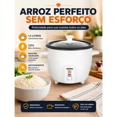 Panela Eletrica Arroz Capacidade Compacta 1.3 Litros Voltagem 127v Branca