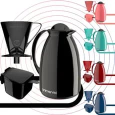 Kit Prático Para Café Garrafa Térmica+Açucareiro+Suporte Porta Filtro Unitermi Chá Agua Café Tereré