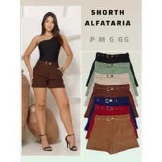 short alfaiataria feminino, short social feminino, short feminino cintura alta, short alfaiataria com cinto