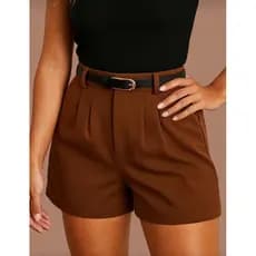short alfaiataria sem cinto cintura alta Sara