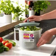Centrifuga de Salada Manual 2,5L Secador de Verduras e Legumes Compacto Prático e Durável Envio Imediato