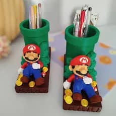 Kit Porta Lápis 3D Estilo Game Retrô | Ideal para Escritório e Estudos