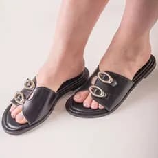 Rasteira Feminina 2 fivelas Moda Verão Leve Confortável Dia a Dia Luxo Premium Elegante Antiderrapante Rasteirinha Flat