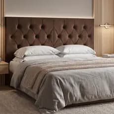 Cabeceira Cama Quarto Casal Queen 160cm Capitonê Retangular Suporte Fixação Na Parede