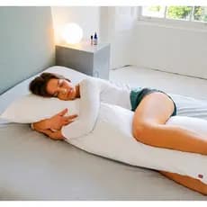 Travesseiro de Corpo Macio Enchimento em Fibra 120x20cm Kit com 2 ou Unitário