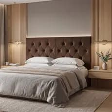 Cabeceira Cama Casal Queen Painel Capitonê Dormitório Dobrável - Várias Cores